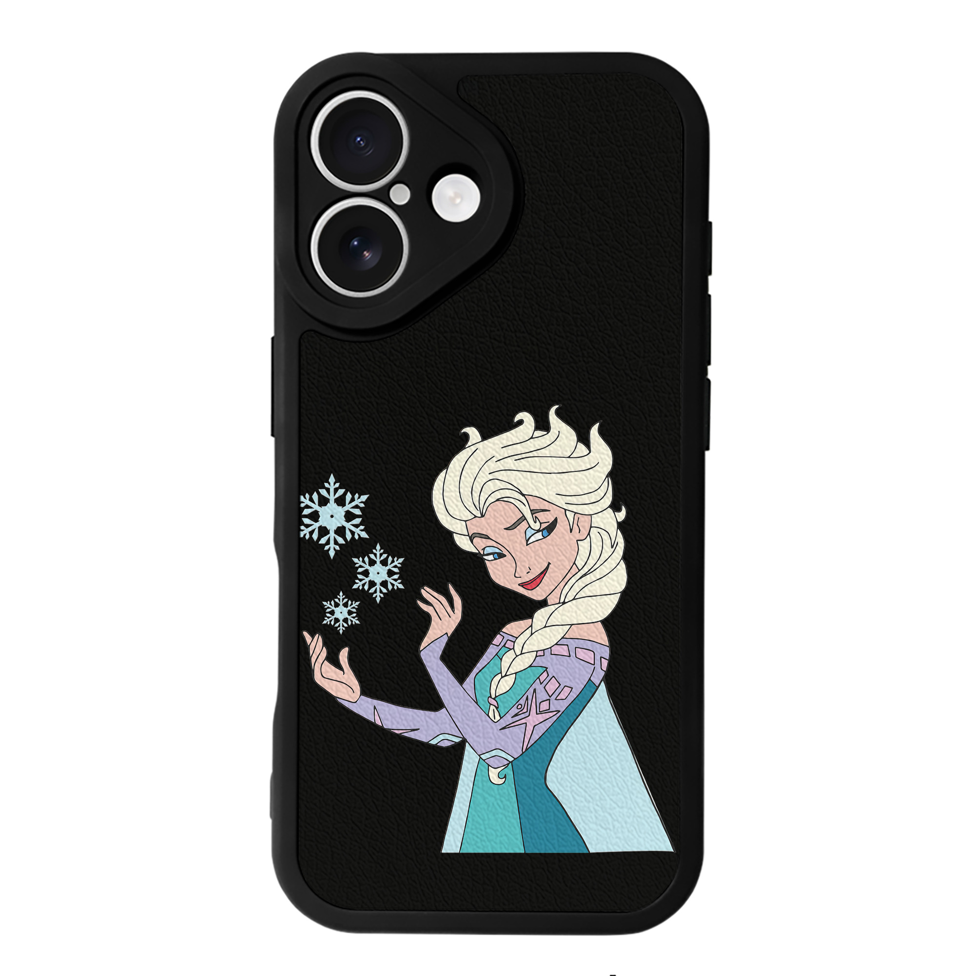 （画像用） アナと雪の女王 アンナ エルサ Frozen Anna Elsa 【iPhone 16シリーズ対応】シリコンスマホケース（レザー調） 材質：シリコン